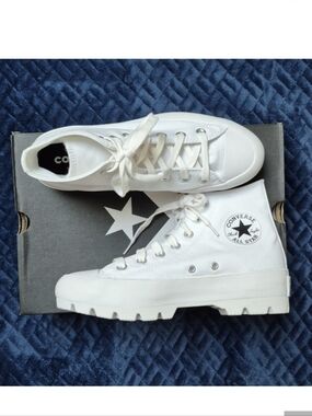 Converse Lugged Chuck Taylor All Star White High-Tops Size 8, New In Box